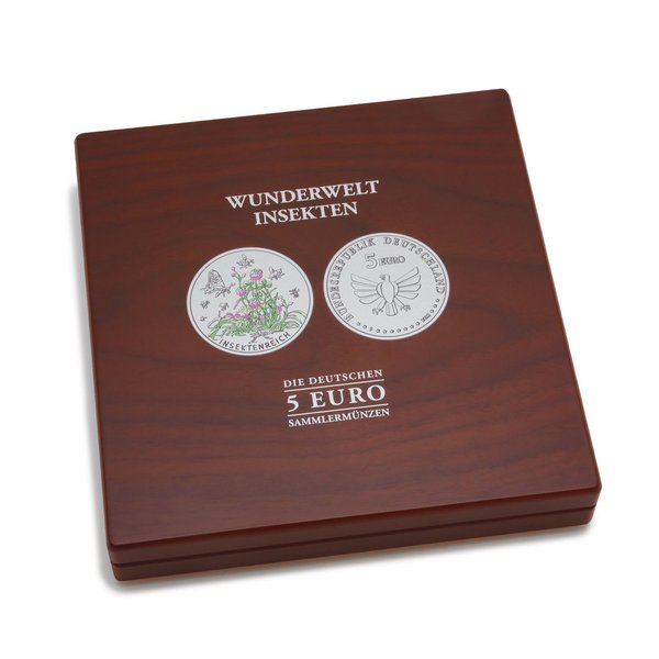 Leuchtturm Münzetui VOLTERRA für dt. 9 x 5 Euro Münzen Wunderwelt Insekten 367054