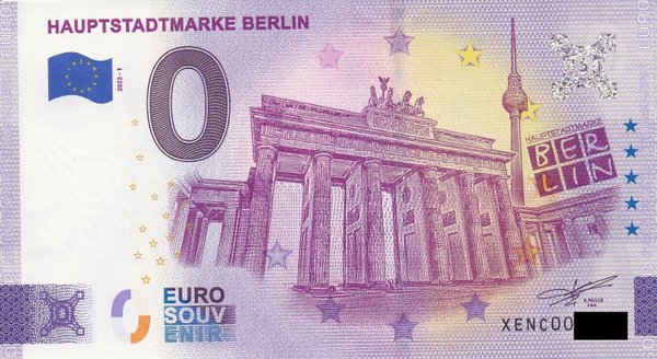 0 Euro Schein - Hauptstadtmarke Berlin 2022-1 XENC