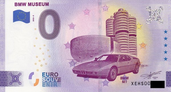 0 Euro Schein - BMW Museum 2022-3 XEHS