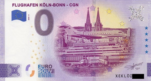 0 Euro Schein - Flughafen Köln-Bonn - CGN 2023-2 XEKL