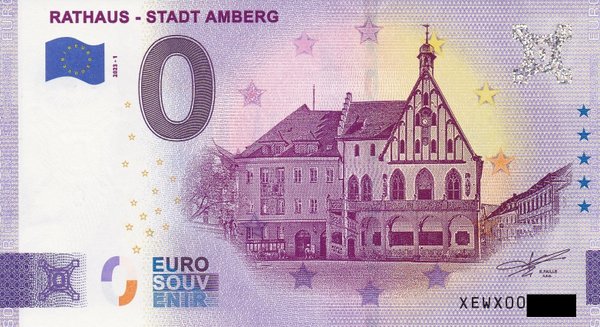 0 Euro Schein - Rathaus Stadt Amberg 2023-1 XEWX