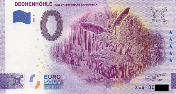 0 Euro Schein - Dechenhöhle 2023-1 XEBF