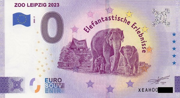 0 Euro Schein - Zoo Leipzig 2023 2023-7 XEAH