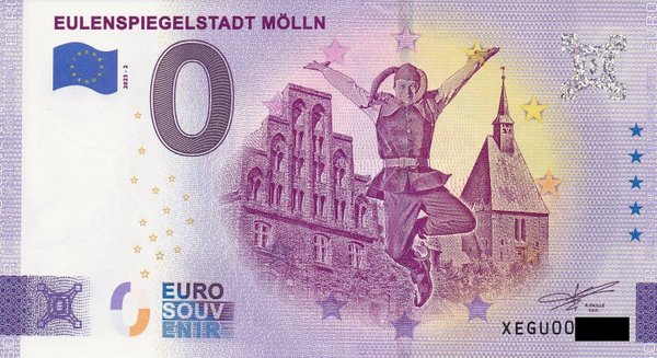 0 Euro Schein - Eulenspiegelstadt Mölln 2023-2 XEGU
