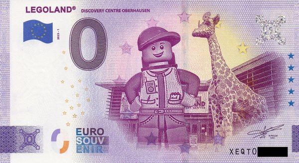 0 Euro Schein - Legoland Discovery Center Oberhausen 2023-1 XEQT
