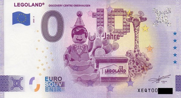 0 Euro Schein - Legoland Discovery Center Oberhausen 2023-2 XEQT