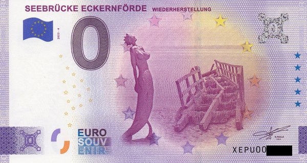 0 Euro Schein - Seebrücke Eckernförde 2023-4 XEPU