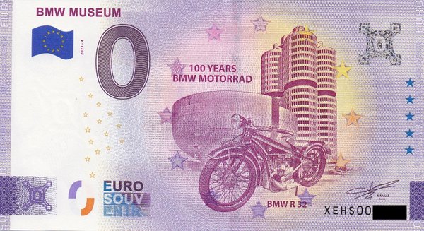 0 Euro Schein - BMW Museum 2023-4 XEHS