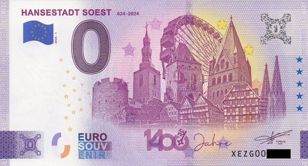 0 Euro Schein - Hansestadt Soest 2024-1 XEZG
