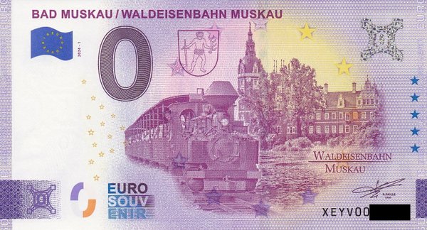 0 Euro Schein - Bad Muskau 2024-1 XEYV Waldeisenbahn