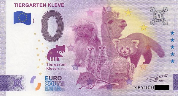 0 Euro Schein - Tiergarten Kleve 2024-1 XEYU